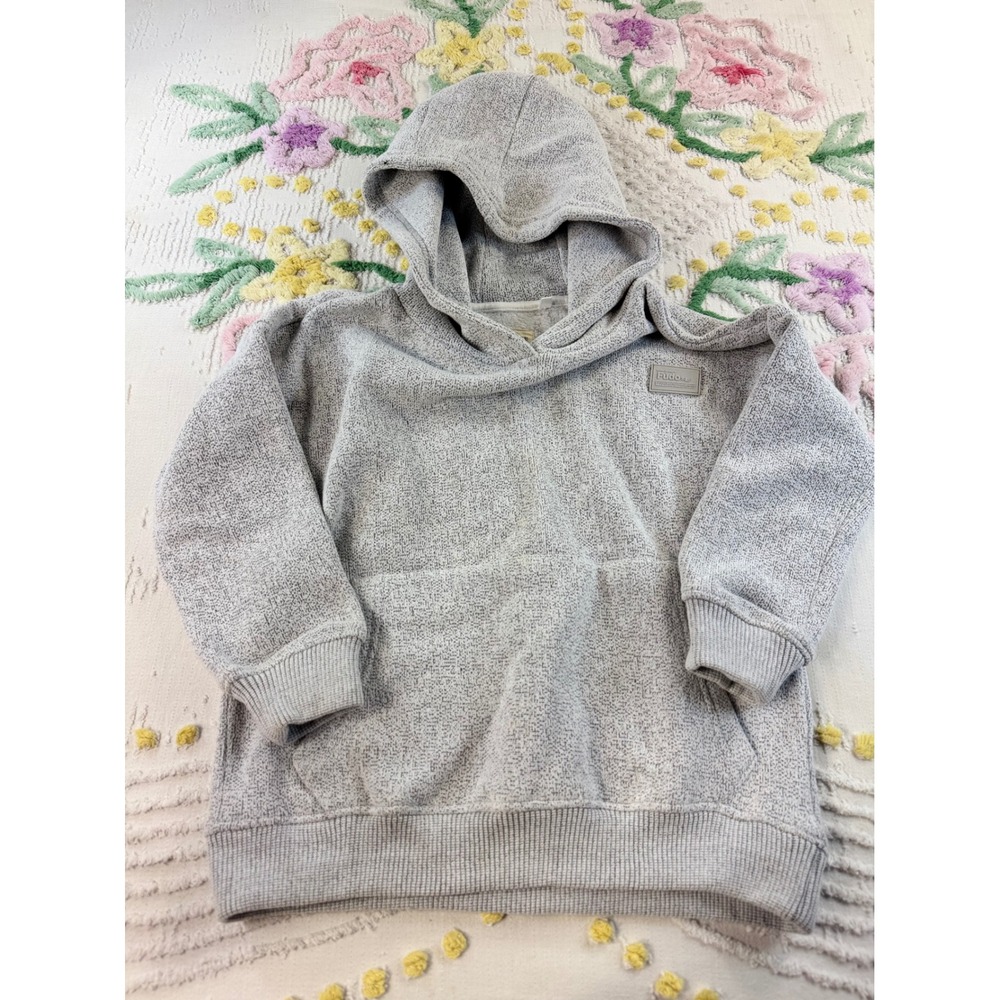 Fudo Boys Grey Marl Textured Fleece Hoodie Sweatshirt G13318BB Size 12Y